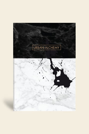 Mermer Mini Defter Çizgili Siyah