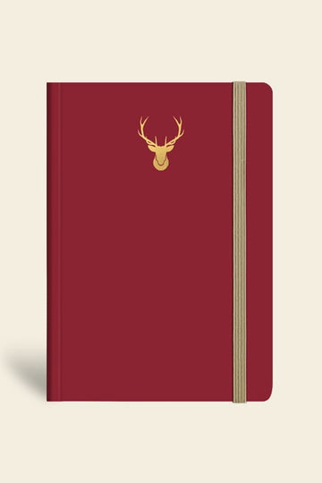 Minimal Defter Kareli Bordo 17x24cm