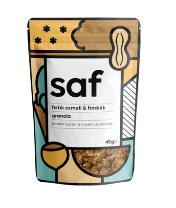 Saf -  fıstık ezmeli & fındıklı granola 45 gr