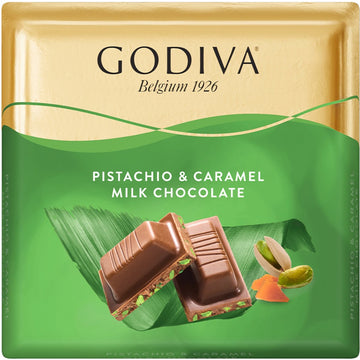 Godiva Antep Fıstıklı & Karamelli Sütlü Çikolata Kare 60 G