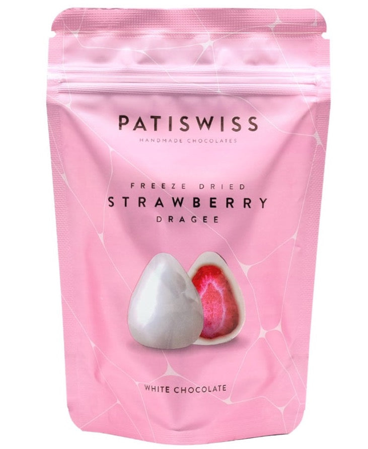 Patiswiss Freeze Dried Strawberry White Chocolate Dragee